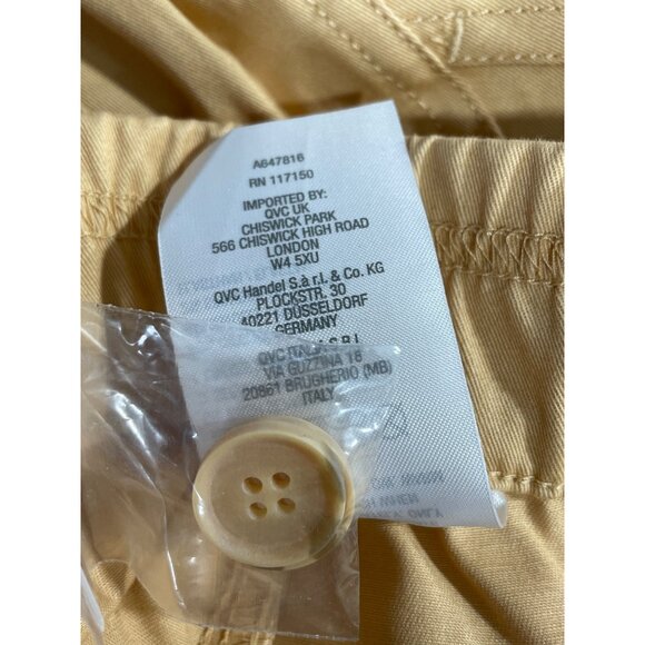 Belle by Kim Gravel Tall Utility Stretch Cropped Cargo Pant 10 Safari Tan NEW - Picture 6 of 7